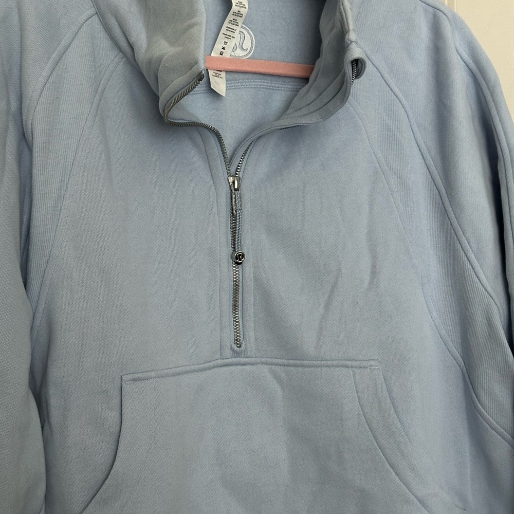 Light Blue Half-Zip Hoodie